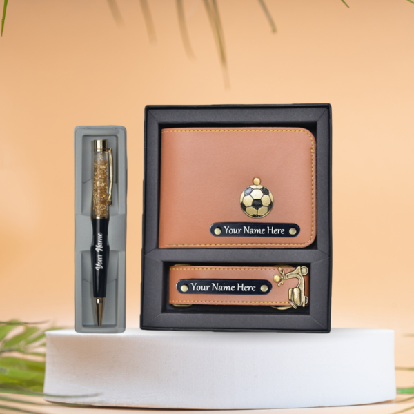 Customised Wallet, Keychain & Pen Combo